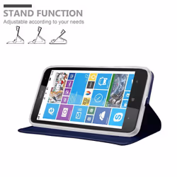Cadorabo Case for Nokia Lumia 1320 case cover - CLASSY DARK BLUE