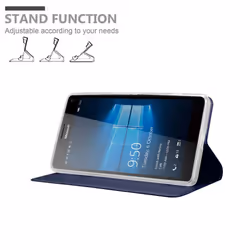 Cadorabo Case for Nokia Lumia 950 XL case cover - CLASSY DARK BLUE