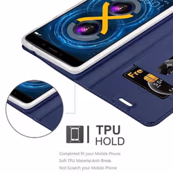 Cadorabo Case for Honor 6X case cover - CLASSY DARK BLUE