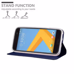 Cadorabo Case for HTC One M10 case cover - CLASSY DARK BLUE