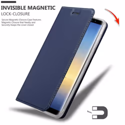 Cadorabo Case for Samsung Galaxy NOTE 8 case cover - CLASSY DARK BLUE