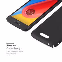 Cadorabo Case for Motorola MOTO C Cover Protection Shockproof hard case - FROSTY BLACK