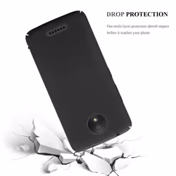 Cadorabo Case for Motorola MOTO C Cover Protection Shockproof hard case - FROSTY BLACK