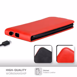 Cadorabo DE-121369 mobile phone case 14 cm (5.5") Flip case Red