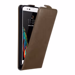 Cadorabo DE-121398, Flip case, LG, K10 2016, 13.5 cm (5.3"), Brown