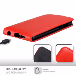 Cadorabo DE-121501 mobile phone case 13.2 cm (5.2") Flip case Red