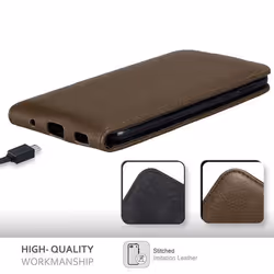 Cadorabo DE-121512 mobile phone case 13.2 cm (5.2") Flip case Brown