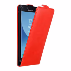 Cadorabo DE-121576, Flip case, Samsung, Galaxy J7 2017 / J7 PRO, 14 cm (5.5"), Red