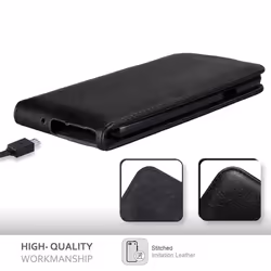 Cadorabo DE-121583 mobile phone case 14 cm (5.5") Flip case Black