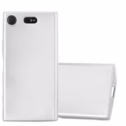 Cadorabo Case for Sony Xperia XZ1 Compact case cover - METALLIC SILVER