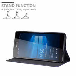 Cadorabo Case for Nokia Lumia 950 XL case cover - DARK BLUE BROWN