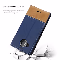 Cadorabo Case for Nokia Lumia 950 XL case cover - DARK BLUE BROWN