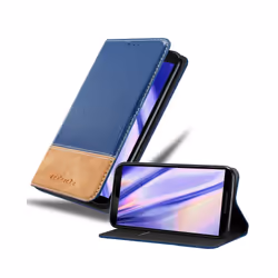 Cadorabo Case for Motorola NEXUS 6 case cover - DARK BLUE BROWN
