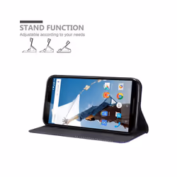 Cadorabo Case for Motorola NEXUS 6 case cover - DARK BLUE BROWN