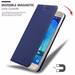 Cadorabo Case for Samsung Galaxy A8 2015 case cover - CLASSY DARK BLUE