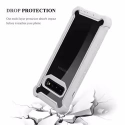 Cadorabo Hybrid Case for Samsung Galaxy S10 PLUS case cover - BIRCH GRAY