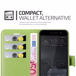 Cadorabo DE-123656 mobile phone case 13.2 cm (5.2") Flip case Green