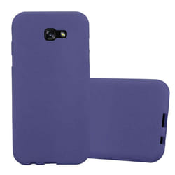 Cadorabo Case for Samsung Galaxy A7 2017 Cover Matt Protection TPU Silicone Gel Back case - FROST DARK BLUE