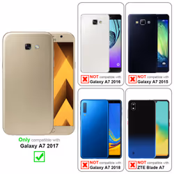 Cadorabo Case for Samsung Galaxy A7 2017 Cover Matt Protection TPU Silicone Gel Back case - FROST DARK BLUE