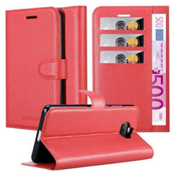 Cadorabo Case for Sony Xperia 10 / Xperia XA3 Cover Book Wallet Protection PU Leather Magnetic Etui - KARMIN ROT, Sony Xperia 10