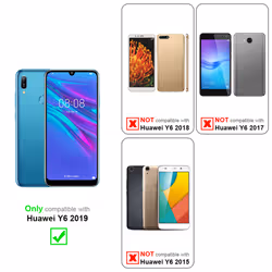 Cadorabo Case for Huawei Y6 2019 Cover Book Wallet Protection PU Leather Etui magnetic closure card slot