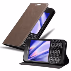 Cadorabo DE-125596, Flip case, BlackBerry, Q10, 7.87 cm (3.1"), Brown