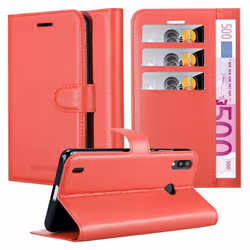 Cadorabo Case for Samsung Galaxy A10 / M10 Cover Book Wallet Protection PU Leather Magnetic Etui - CARMIN RED
