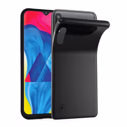 Cadorabo Case for Samsung Galaxy A10 / M10 Cover Transparent Protection TPU Silicone Gel - BLACK