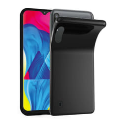 Cadorabo Case for Samsung Galaxy A10 / M10 Cover Transparent Protection TPU Silicone Gel - BLACK
