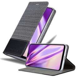 Cadorabo Case for Samsung Galaxy A10 / M10 Cover Book Wallet Protection PU Leather Flip Magnetic Etui - GRAU SCHWARZ, Samsung Galaxy A10