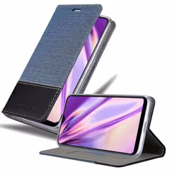 Cadorabo Case for Samsung Galaxy A10 / M10 Cover Book Wallet Protection PU Leather Flip Magnetic Etui - DUNKEL BLAU SCHWARZ,  ...