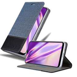 Cadorabo Case for Samsung Galaxy A10 / M10 Cover Book Wallet Protection PU Leather Flip Magnetic Etui - DUNKEL BLAU SCHWARZ, Samsung Galaxy A10