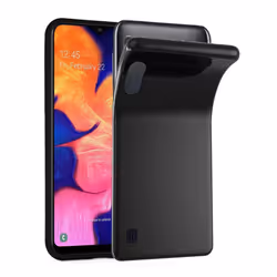 Cadorabo Case for Samsung Galaxy A10 / M10 Cover Transparent Protection TPU Silicone Gel - BLACK