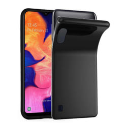 Cadorabo Case for Samsung Galaxy A10 / M10 Cover Transparent Protection TPU Silicone Gel - BLACK