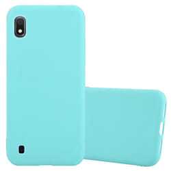 Cadorabo Case for Samsung Galaxy A10 / M10 Cover Protection TPU Silicone Gel Back case - CANDY BLUE