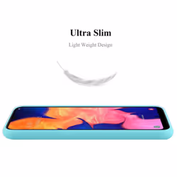 Cadorabo Case for Samsung Galaxy A10 / M10 Cover Protection TPU Silicone Gel Back case - CANDY BLUE