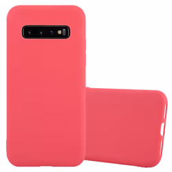 Cadorabo Case for Samsung Galaxy S10 4G Cover Protection TPU Silicone Gel Back case - CANDY RED