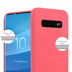 Cadorabo Case for Samsung Galaxy S10 4G Cover Protection TPU Silicone Gel Back case - CANDY RED