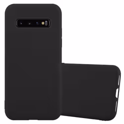 Cadorabo Case for Samsung Galaxy S10 PLUS Cover Protection TPU Silicone Gel Back case - CANDY BLACK