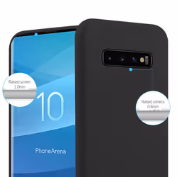 Cadorabo Case for Samsung Galaxy S10 PLUS Cover Protection TPU Silicone Gel Back case - CANDY BLACK