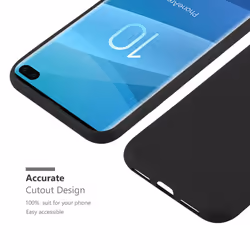 Cadorabo Case for Samsung Galaxy S10 PLUS Cover Protection TPU Silicone Gel Back case - CANDY BLACK