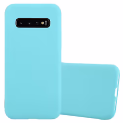 Cadorabo Case for Samsung Galaxy S10 PLUS Cover Protection TPU Silicone Gel Back case - CANDY BLUE