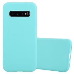 Cadorabo Case for Samsung Galaxy S10 PLUS Cover Protection TPU Silicone Gel Back case - CANDY BLUE