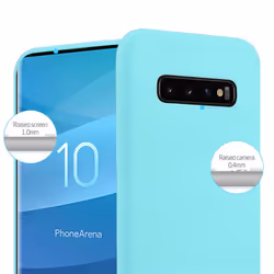 Cadorabo Case for Samsung Galaxy S10 PLUS Cover Protection TPU Silicone Gel Back case - CANDY BLUE