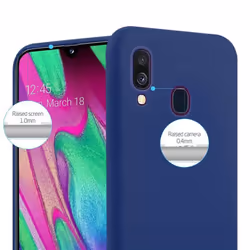 Cadorabo Case for Samsung Galaxy A40 Cover Protection TPU Silicone Gel Back case - CANDY DARK BLUE