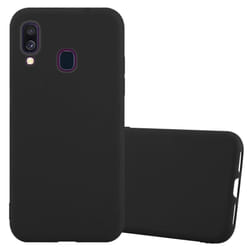 Cadorabo Case for Samsung Galaxy A40 Cover Protection TPU Silicone Gel Back case - CANDY BLACK