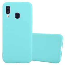 Cadorabo Case for Samsung Galaxy A40 Cover Protection TPU Silicone Gel Back case - CANDY BLUE