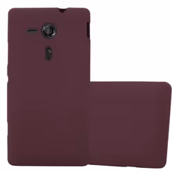 Cadorabo Case for Sony Xperia SP case cover - FROST BORDEAUX PURPLE