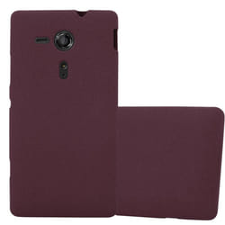 Cadorabo Case for Sony Xperia SP case cover - FROST BORDEAUX PURPLE