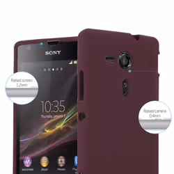 Cadorabo Case for Sony Xperia SP case cover - FROST BORDEAUX PURPLE